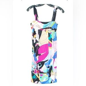 Diane Von Furstenberg Womens Dress Eliot Silk Mini Art To Wear Sleeveless 6